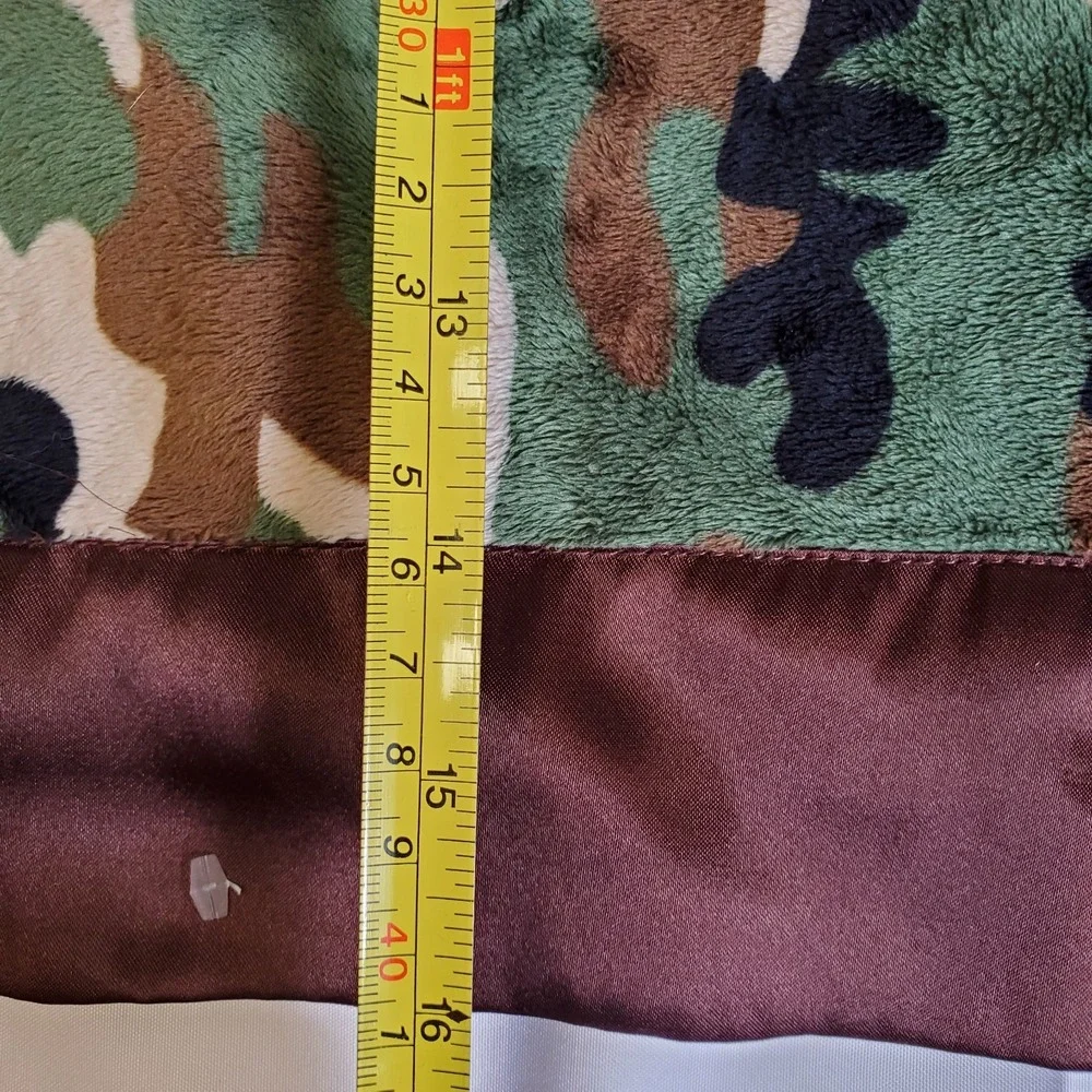 Goochie Goo Brown And‎ Green Camo Print Baby Lovey Security Blanket